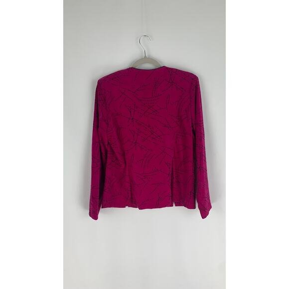 Notations Vintage Purple Button Up Jacket Womens Medium Shacket Shirt - Picture 7 of 7